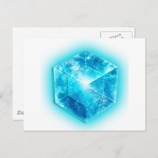 Tesseract, 4D Hypercube, Hyperwürfel Briefkaart (Voorkant / Achterkant)