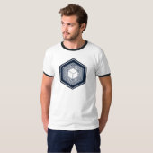 Tesseract, 4D Hypercube, Hyperwürfel, Crop Circle T-shirt (Voorkant volledig)