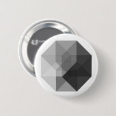 Tesseract (grijswaarden) ronde button 5,7 cm (Voorkant /achterkant)