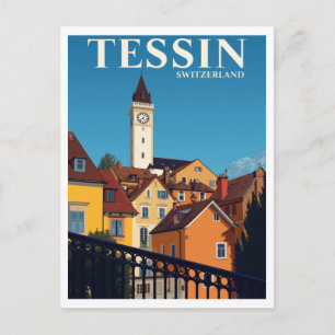 Tessin Zwitserland Reisposter Briefkaart
