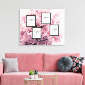 Tessons en fleurs Quatre photos toile étirée Impri (Insitu(Salon))