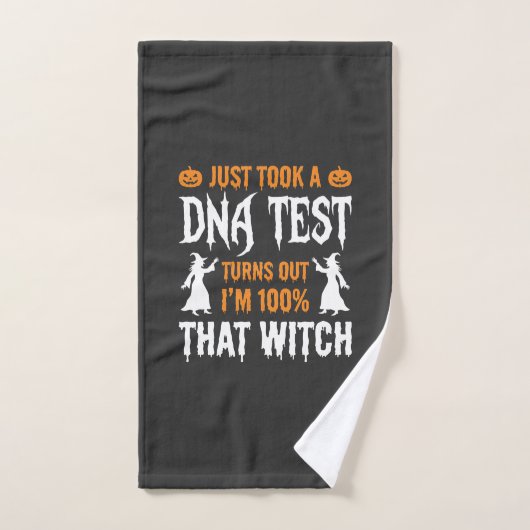 Test ADN sorcière drôle d'Halloween Graphique (Serviette à main)