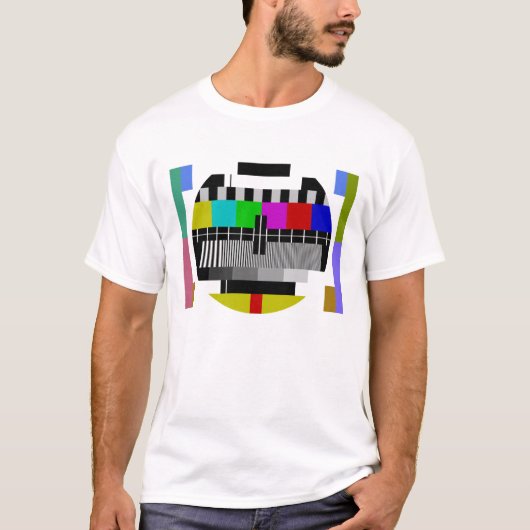 Test Card T-Shirt TV Pattern (Voorkant)