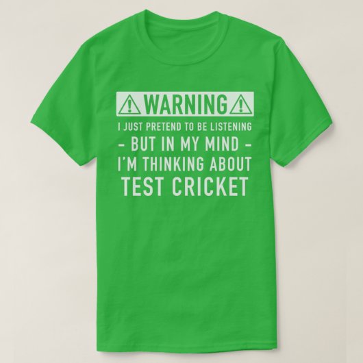 Test Cricket cadeau classique TShirt (Design devant)