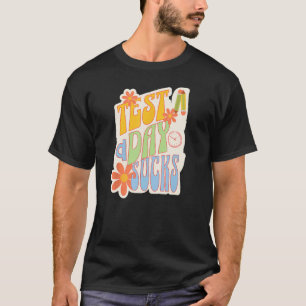Test Dag 70s Vintage Bloemen Vredesteken voor Stud T-shirt
