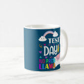 Test Day No Prob llama Llama Teacher Exam Testing Koffiemok (Voorkant rechts)
