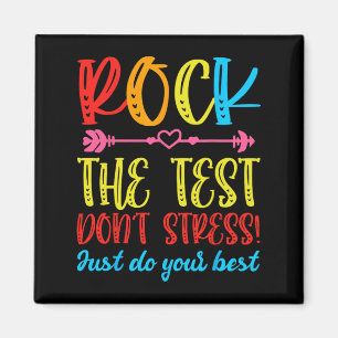 Test Day Rock De Test Niet Stress Teacher Testen Magneet