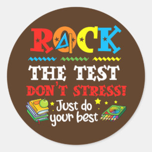Test Day Rock Ronde Sticker