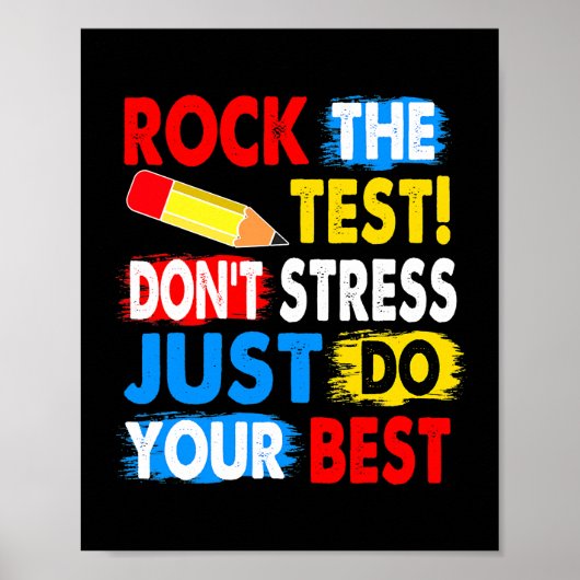 Test Day Rock: test niet tegen leraar Poster (Voorkant)