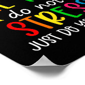 Test Day Rock, testleraar niet stressen Poster (Hoek)