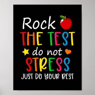 Test Day Rock, testleraar niet stressen Poster