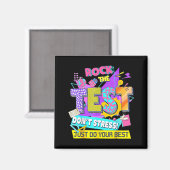 Test Day, Rock The Test Don't Stress Just Do Your  Magneet (Voorkant / Achterkant)