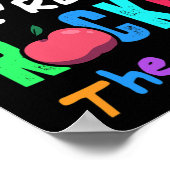 Test Day Rock The Test Rainbow Teacher Student Poster (Hoek)