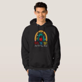 Test Day Rock The Test Teacher Testing Day Rainbow Hoodie (Voorkant volledig)