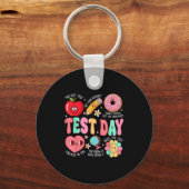 Test Day Rock The Test Testing Day Motivational Te Sleutelhanger (Voorkant)