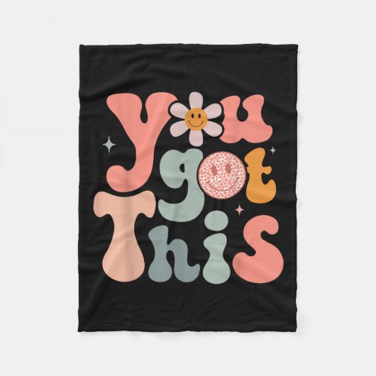 Test Day Teacher Shirt Motivational Testing Day St Fleece Deken (Voorkant)