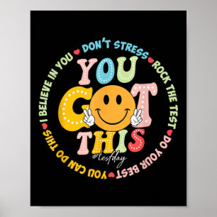 Test Day You Got This Rock De Test Leraar Testen Poster