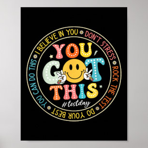 Test Day You Got This Rock De Test Leraar Testen Poster