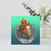 Test de koningin. feestdagenkaart (Staand voorkant)