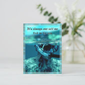 Test de l'eau Carte postale personnalisable (Debout devant)