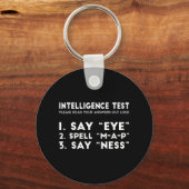 Test Eye Map Ness Funny Joke Vaderdag Sleutelhanger (Voorkant)