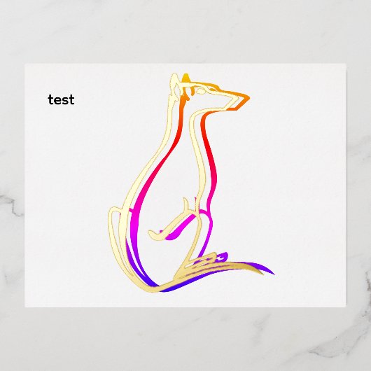 test folie uitnodiging briefkaart (Voorkant)