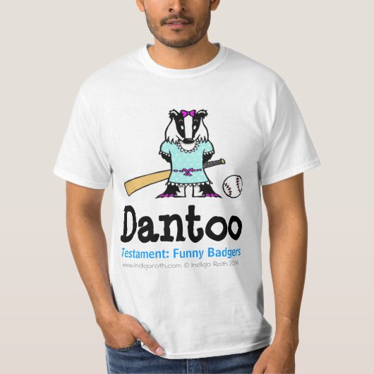 TEST: FUNNY BADGERS (TM) Danto T-shirt (Voorkant)