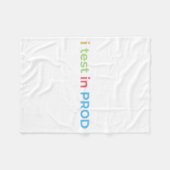 Test in Prod-codering Funny Humor Grap Eng Fleece Deken (Voorkant (Horizontaal))