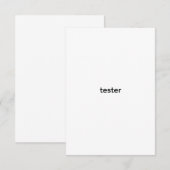 test kaart (Voorkant / Achterkant)