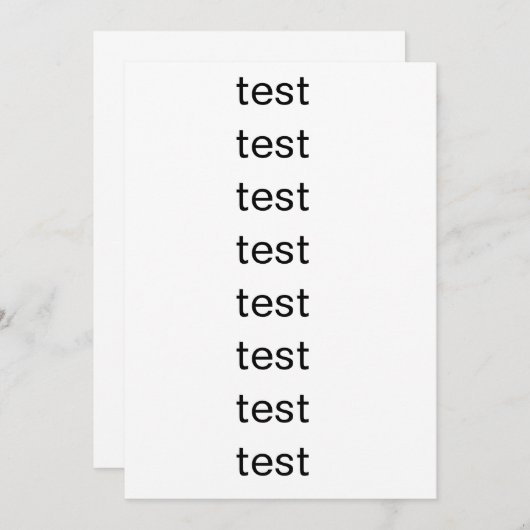 Test Kaart (Voorkant / Achterkant)