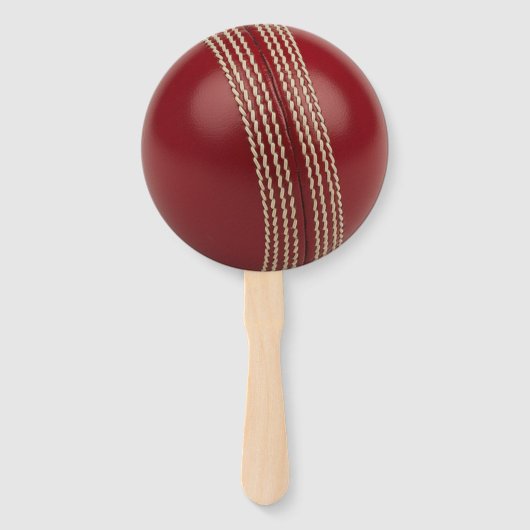 Test Match Rode Cricket Ball Hand Fan Handwaaier (Voorkant)