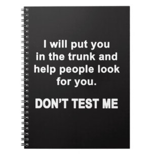 Test me niet notitieboek