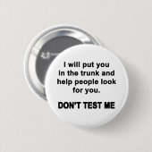 Test me niet ronde button 5,7 cm (Voorkant /achterkant)