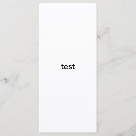 test menu (Voorkant)