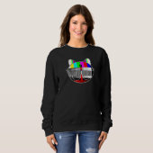 Test Pattern Cat Retro 80s Television Trui (Voorkant volledig)