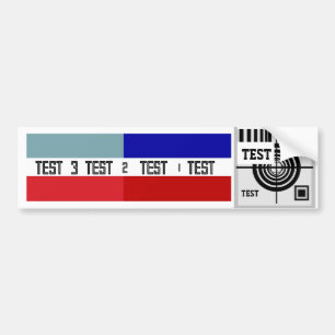 Test Pattern Wakey Wakey Car Magnet Bumpersticker