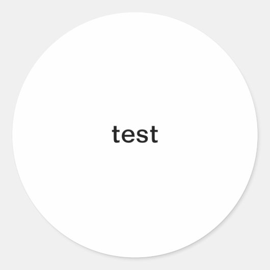 test ronde sticker (Voorkant)