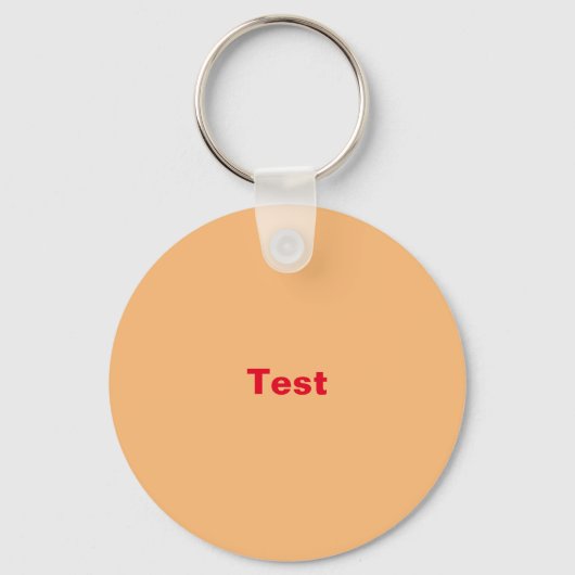 Test rood Sinaasappel Sleutelhanger (Voorkant)