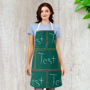 Test schoolschoolklaslokaal schort