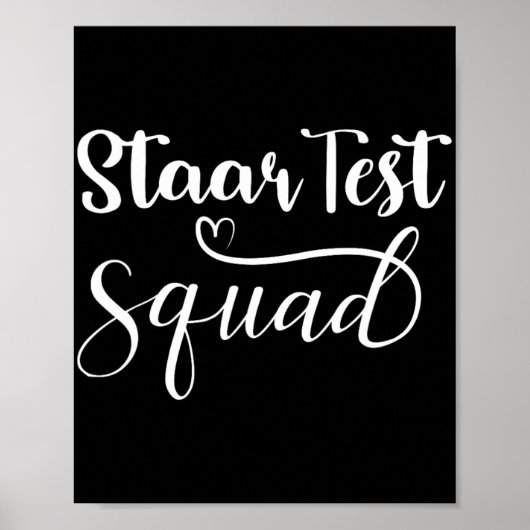 Test Squad Grappige Leraar Student Testing Dag Poster (Voorkant)