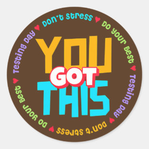 Test STAAR Day Mode on Teacher Testing Ronde Sticker