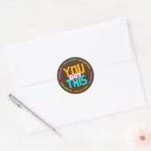 Test STAAR Day Mode on Teacher Testing Ronde Sticker (Envelop)