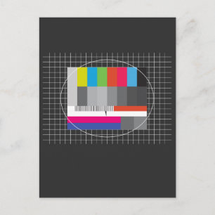 Test TV 90's Party 80's Outfit Retro Costume Briefkaart