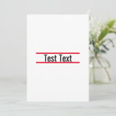 test uitnodiging met sjabloon (Staand voorkant)