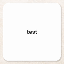 test vierkante kartonnen onderzetter