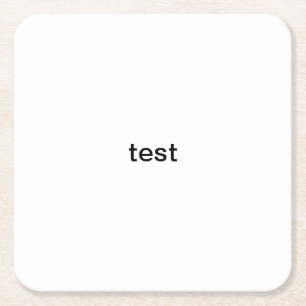 test vierkante kartonnen onderzetter