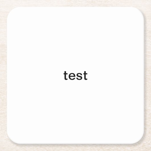 test vierkante kartonnen onderzetter (Voorkant)