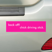 testbank bumpersticker (Op auto)