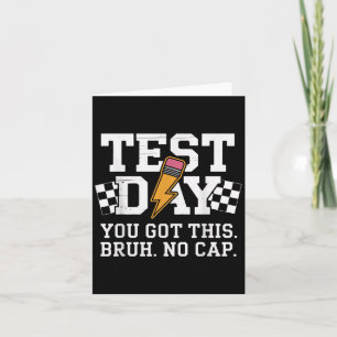 Testdag Bruh No Cap Motivatie Kaart