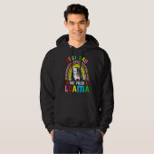 Testdag geen Prob Llama Happy Testing Day Vorige d Hoodie (Voorkant volledig)